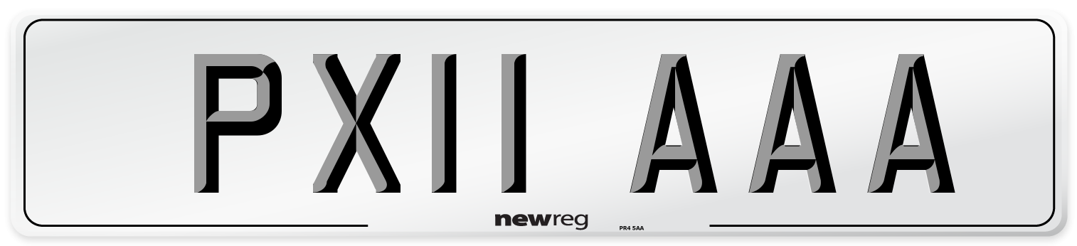 PX11 AAA Number Plate from New Reg